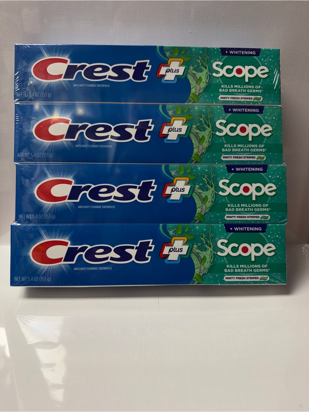 Crest Plus Scope Whitening Toothpaste 5.4oz~4pk